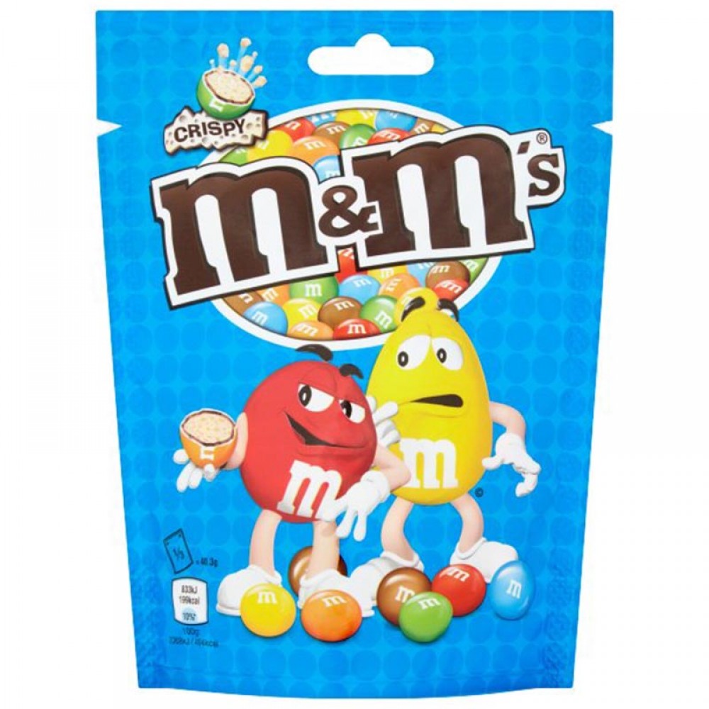 M&Ms Crispy 12 x 107g Candy Ireland's Leading Online Sweet Shop